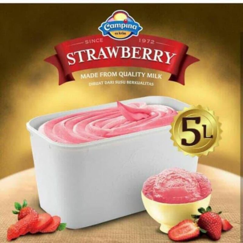 

ice cream campina rasa strawberry 5L