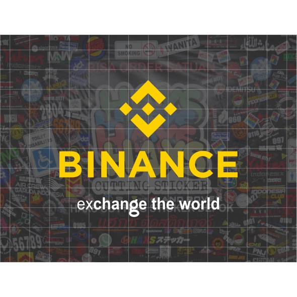 Cutting Sticker Binance Ukuran 9 Cm Untuk Motor Mobil