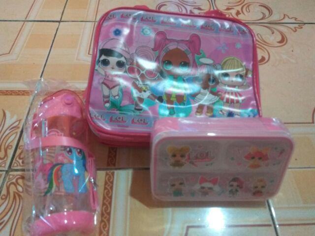 Kotak Makan Anak Karakter Pony Tsum Doraemon Spiderman Cars Lunch Box Tempat Makan Mini Bento Bekal