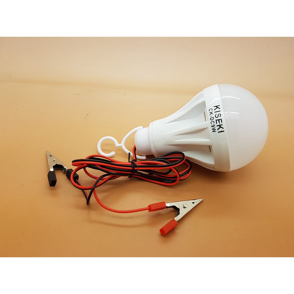 Lampu Led DC 12v KISEKI 9w - Model Lansung Jepit ke Baterai