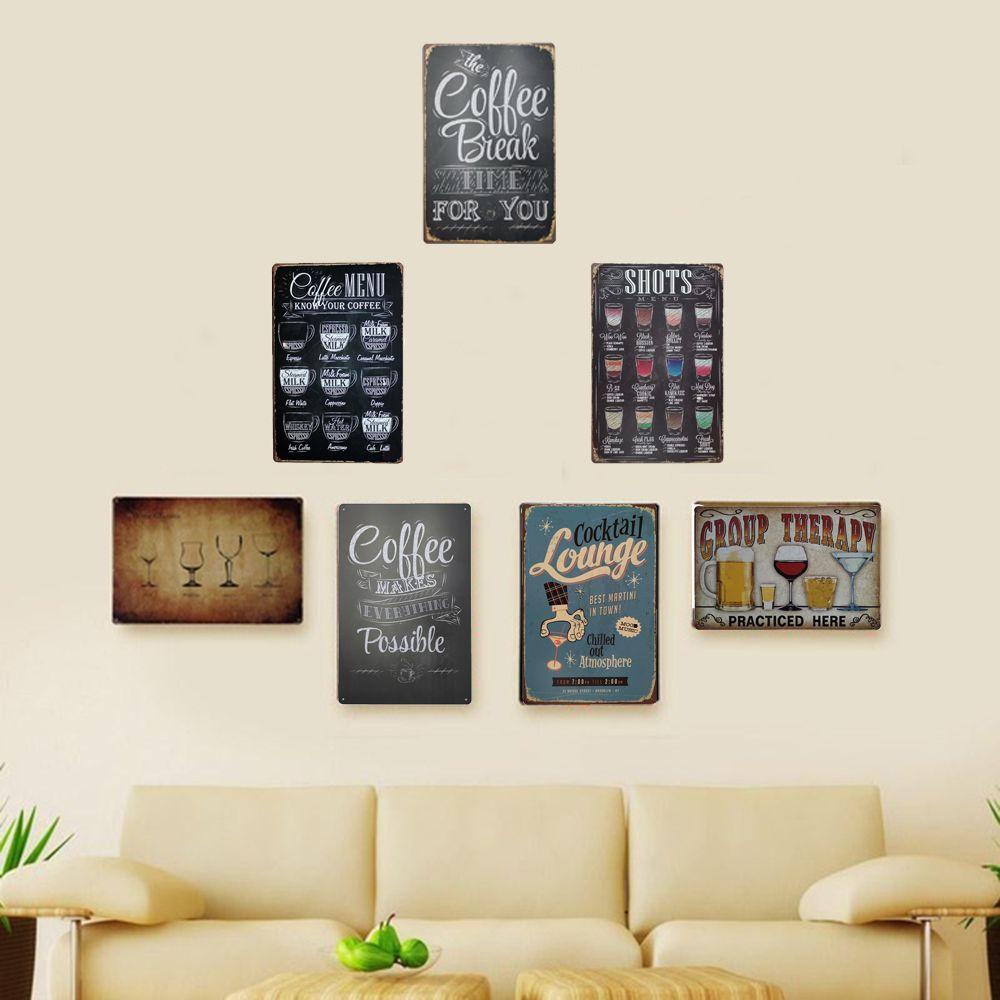 Preva Vintage Plaque Cafe Rumah Plakat Minuman Keren Poster Bar Dekorasi Rumah Pub Metal Tin Plate