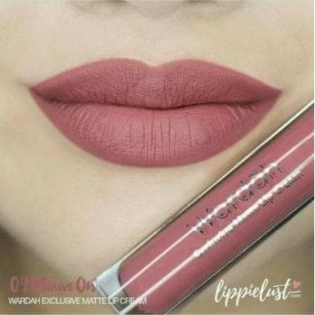 LIP CREAM WARDAH EXCLUSIVE MATTE NO. 9 MAUVE ON