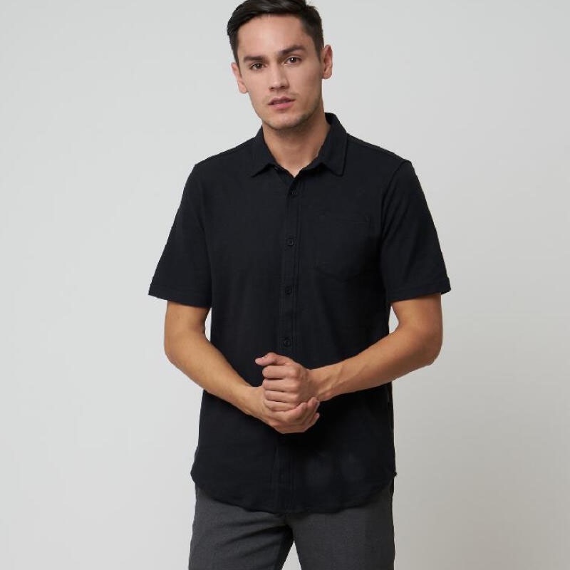 Kemeja Lengan Pendek Pria Warna Hitam Navy Marun Army Kemeja Kantor Kemeja Casual Kemeja Terbaru Kem