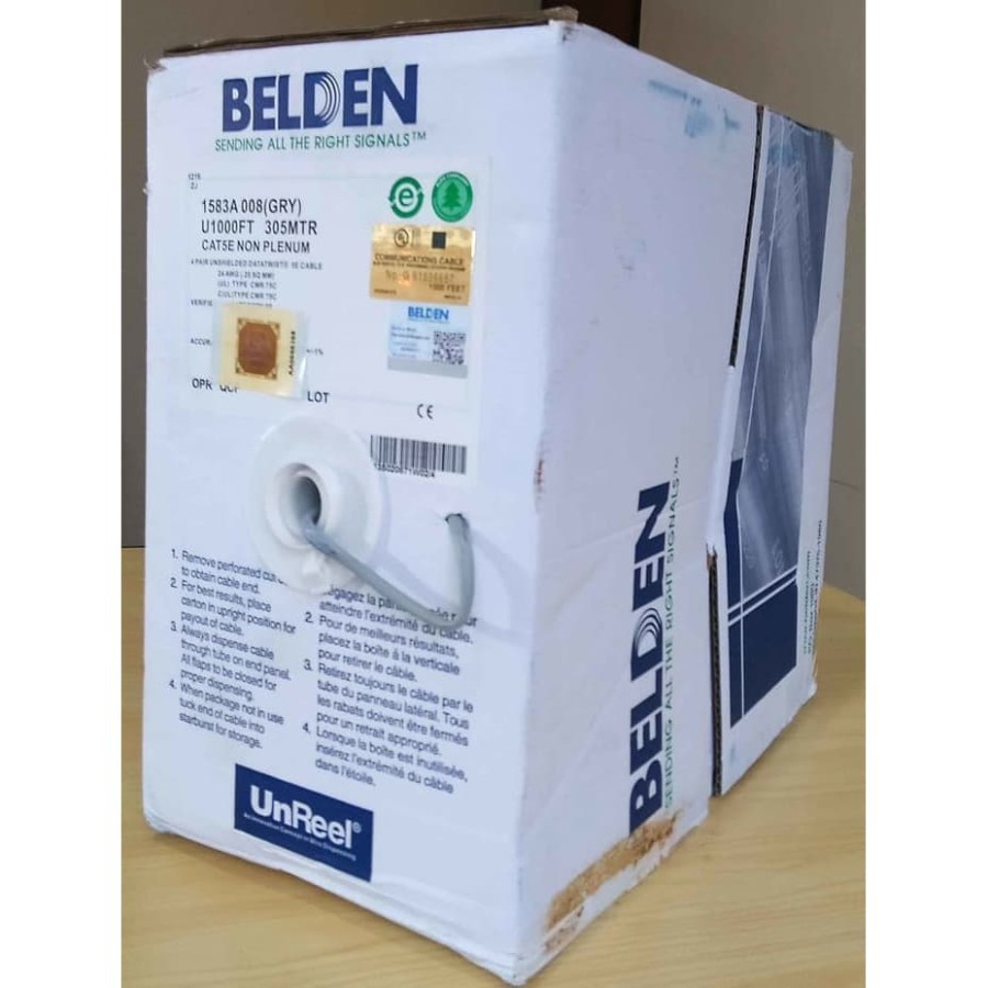KABEL UTP BELDEN CAT.5E 1583 A 305M ORIGINAL / KABEL LAN BELDEN CAT 5E 305M ORGINAL