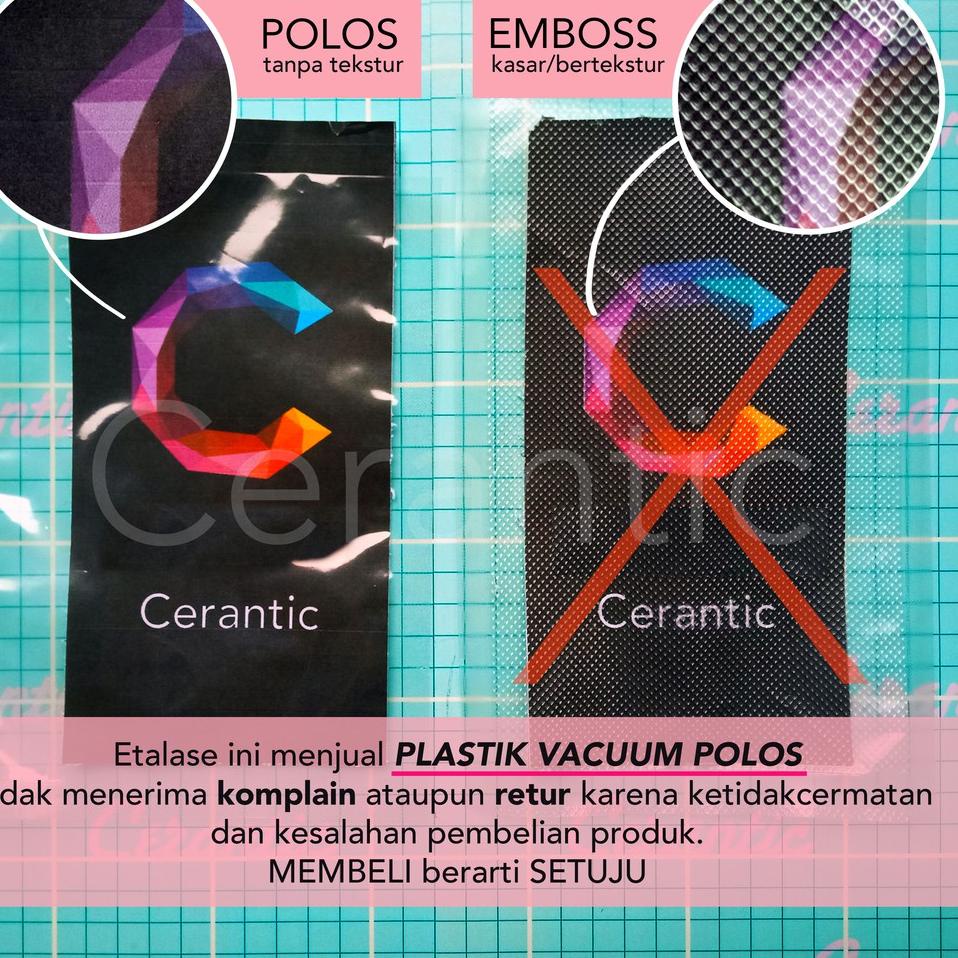 

۞ Plastik Vacuum POLOS 17x25 / Plastic Vacum Bag 17 x 25 cm isi 100 ☊