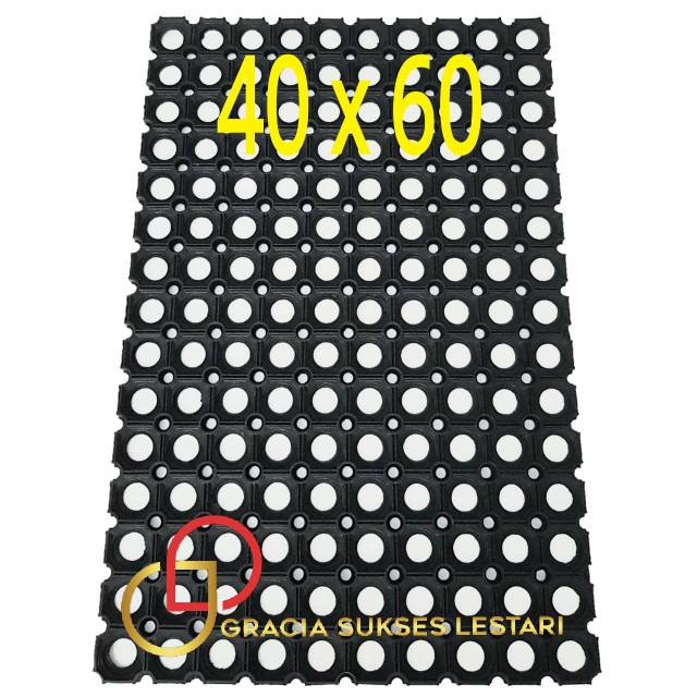 Keset Karpet Karet Anti Slip Kamar Mandi Karpet Masjid Wudhu Kamar Mandi Kompos 40 x 60 cm