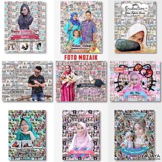  Cetak  Foto  8R  10R Desain Custom Foto  Mozaik Kolase 