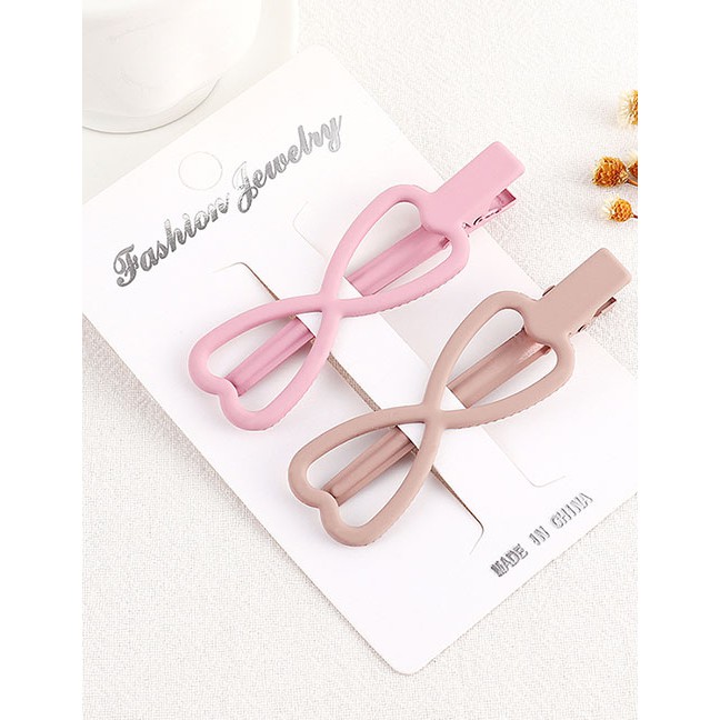 LRC Jepit Rambut Fashion Random Color Glasses Bow Hair Clip Y61420