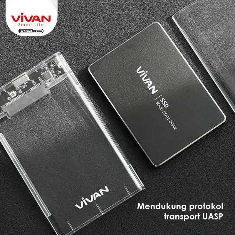 VIVAN VSHD1 SSD Case/Casing SATA External Hard Driver USB 3.0 TO 2.5-INCH - Garansi Resmi 3 Tahun