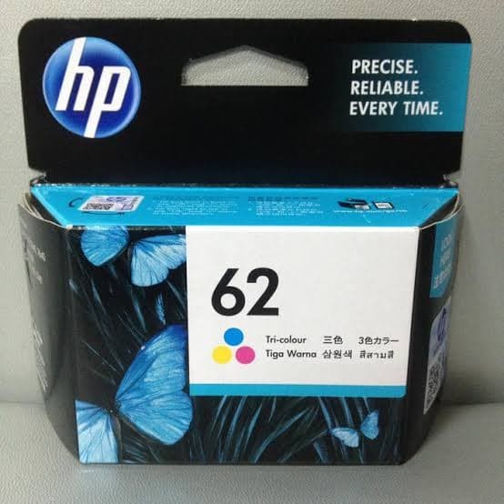 Paket Tinta HP 62 Black + Color Original