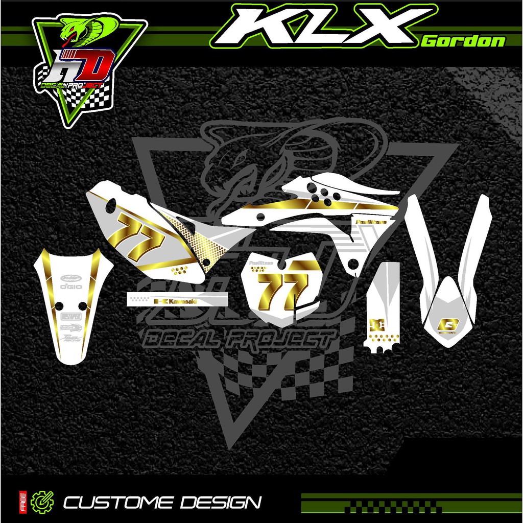 Decal KLX Gordon Decal klx bf /dtracker/klx150/gordon Full Body Design Custom
