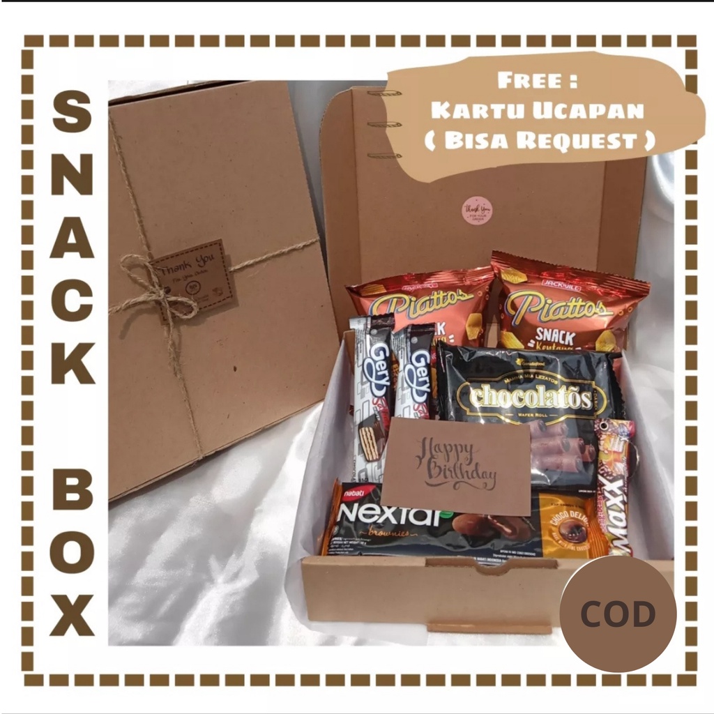 

SNACK GIFT BOX MURAH – HAMPERS SNACK BOX – HAMPERS CEWEK GIFT BOX - HAMPERS BUAT CEWEK - HAMPERS MAKANAN MURAH - OTHERS - KADO UNTUK CEWEK - HAMPERS AESTHETIC MURAH - KADO ULANG TAHUN - KADO GRADUATION - HAMPERS LEBARAN - WEDDING - KADO ULTAH