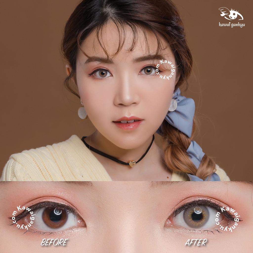 KawaiGankyu Softlens - Princess Nature Light Gray (1botol)