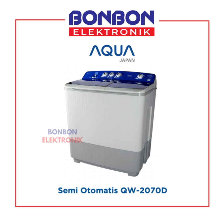 AQUA Mesin Cuci 2 Tabung 20KG QW-2070D / 20 KG QW2070D QW 2070 D