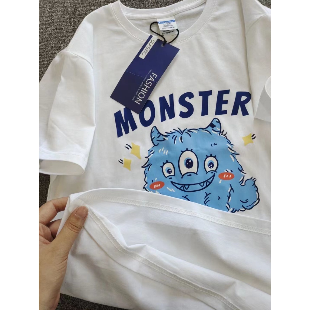 THISTLE - Oversize Tee Tshirt Wanita Model Longgar Motif Monster 3 Mata