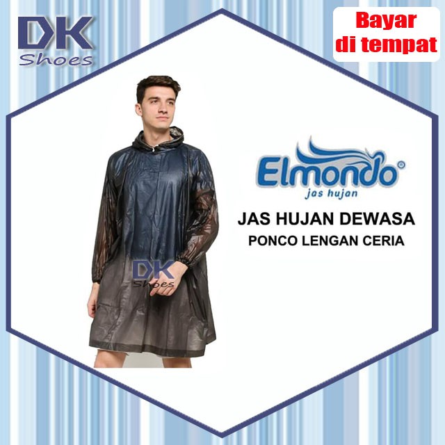 Pelican / Elmondo Ceria EPC 201 / Jas Hujan Poncho Lengan Murah / Jas Hujan Karet Warna Warni Dewasa