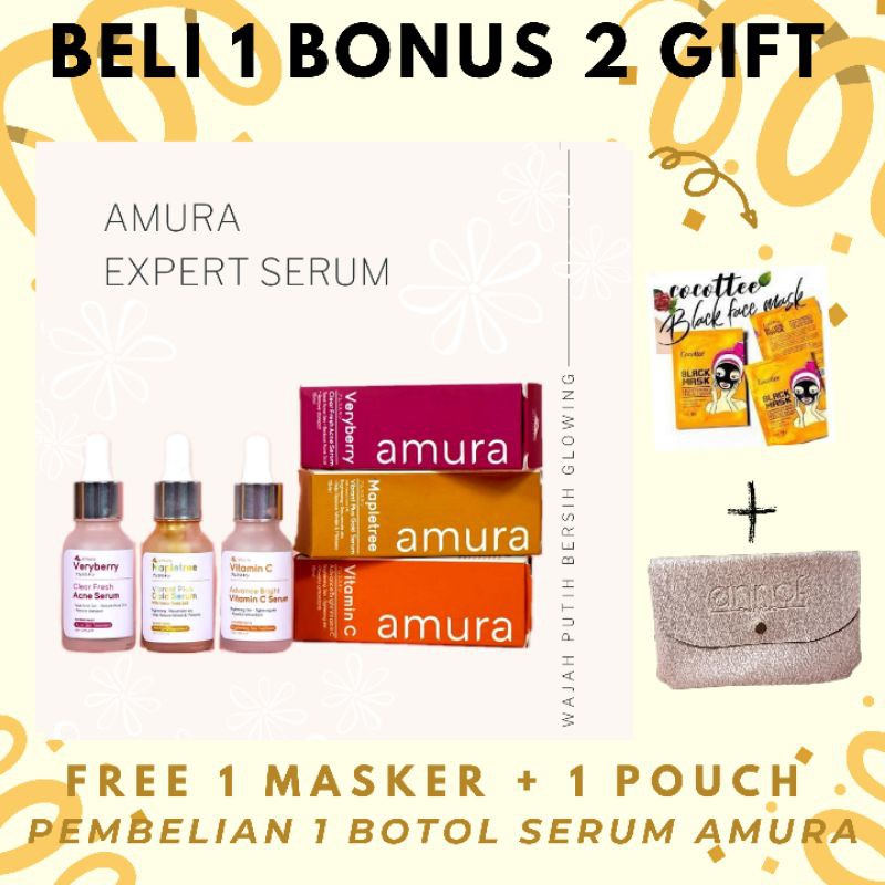 AMURA SERUM AMURA [ PROMO BELI 1 BOTOL FREE 2 HADIAH ] Amura Expert Serum RESMI ORIGINAL
