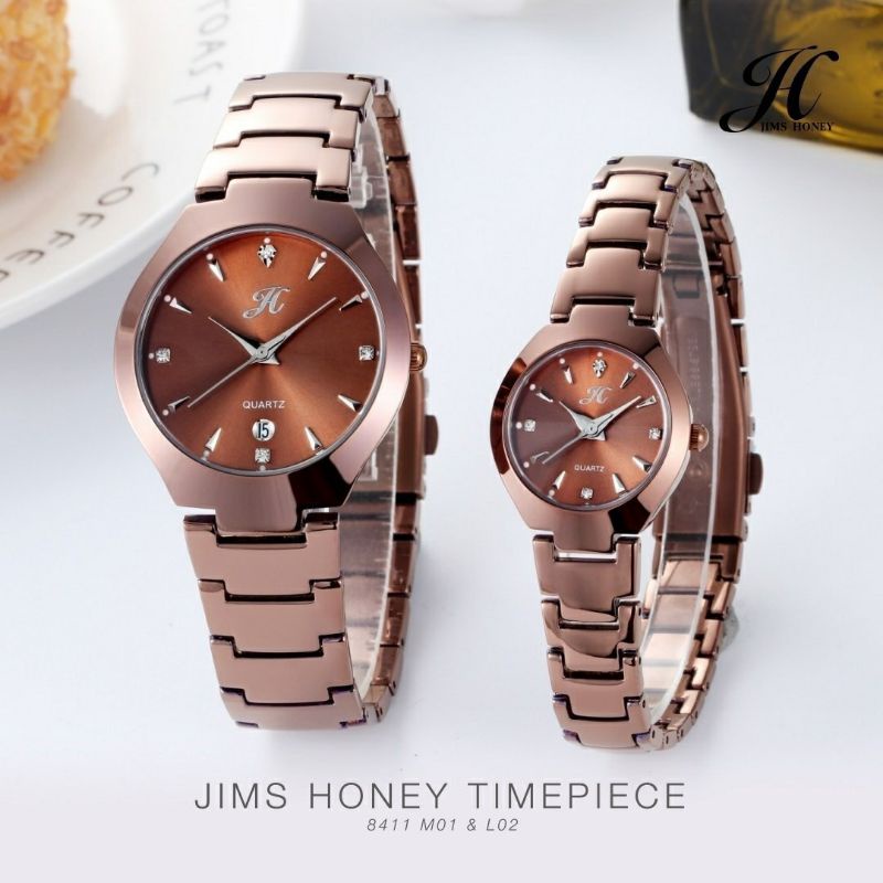 JT 8411 COUPLE JAM TANGAN JIMS HONEY FREE BOX