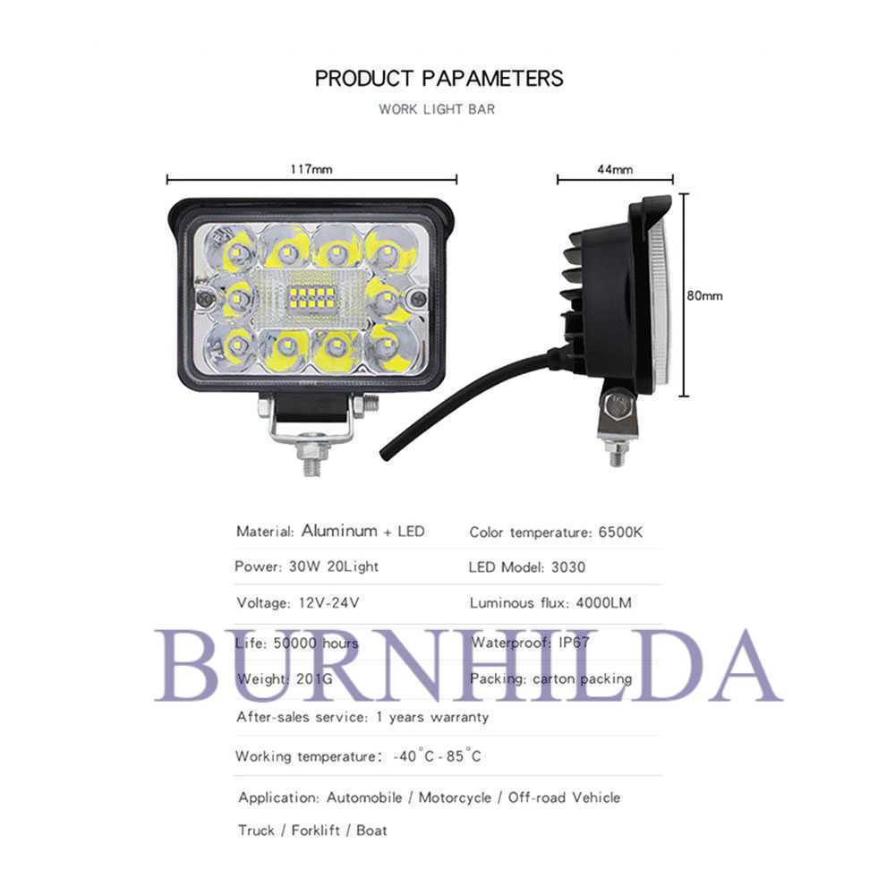 Lampu Sorot Flood Spotlight Waterproof 30W Cool White 6500K accesoris mobil burnhilda