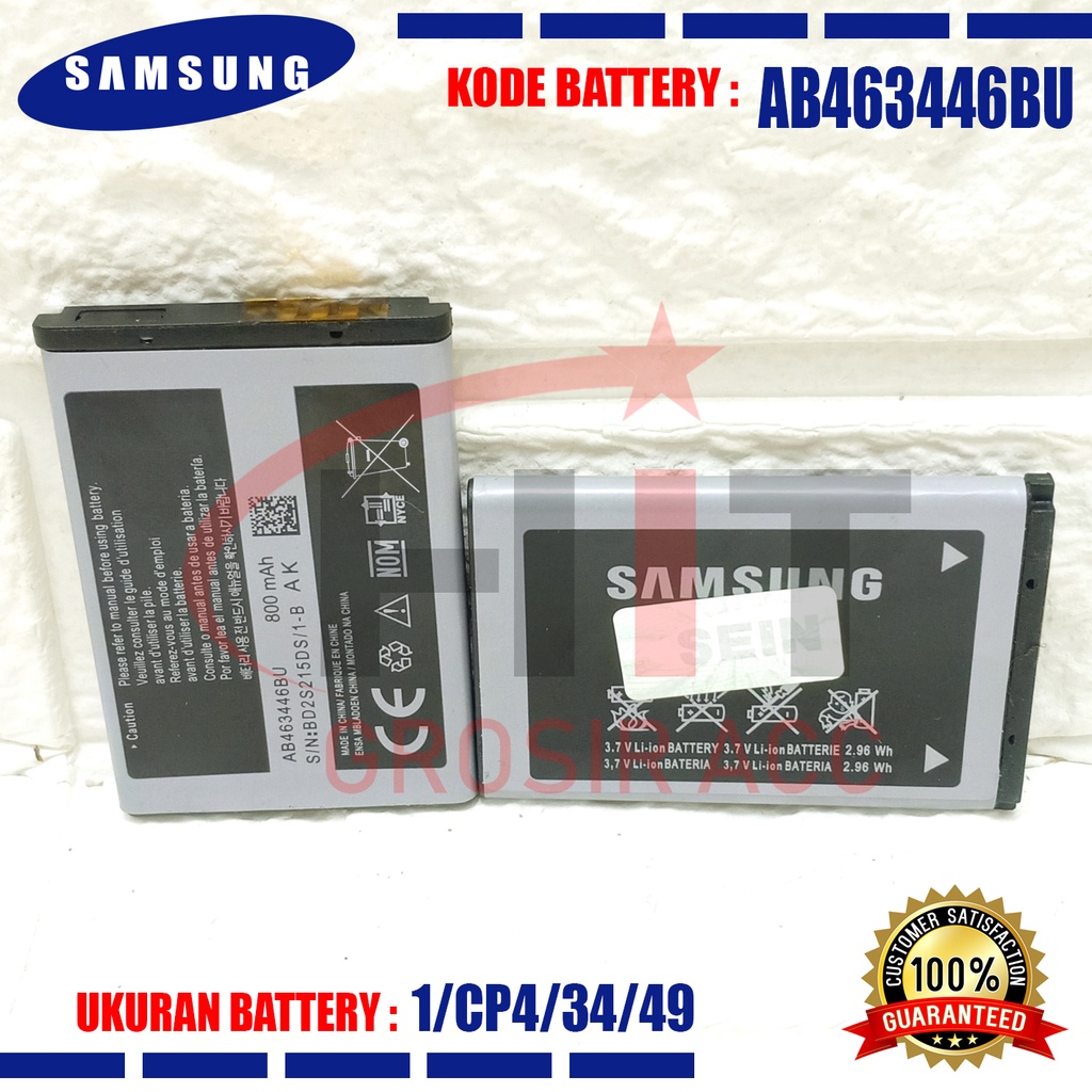 Baterai Battery AB463446BU Original Samsung X200 / C3303 / C3300 / Champ / E3210 / E1272 / B299 / E250