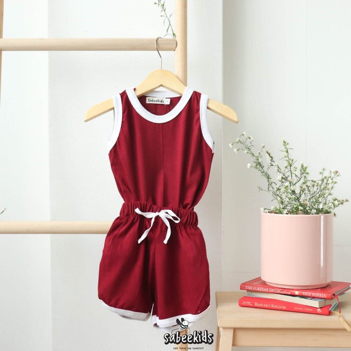 Setelan Anak Laki-Laki Tanktop Set sabeekids - Burgundy