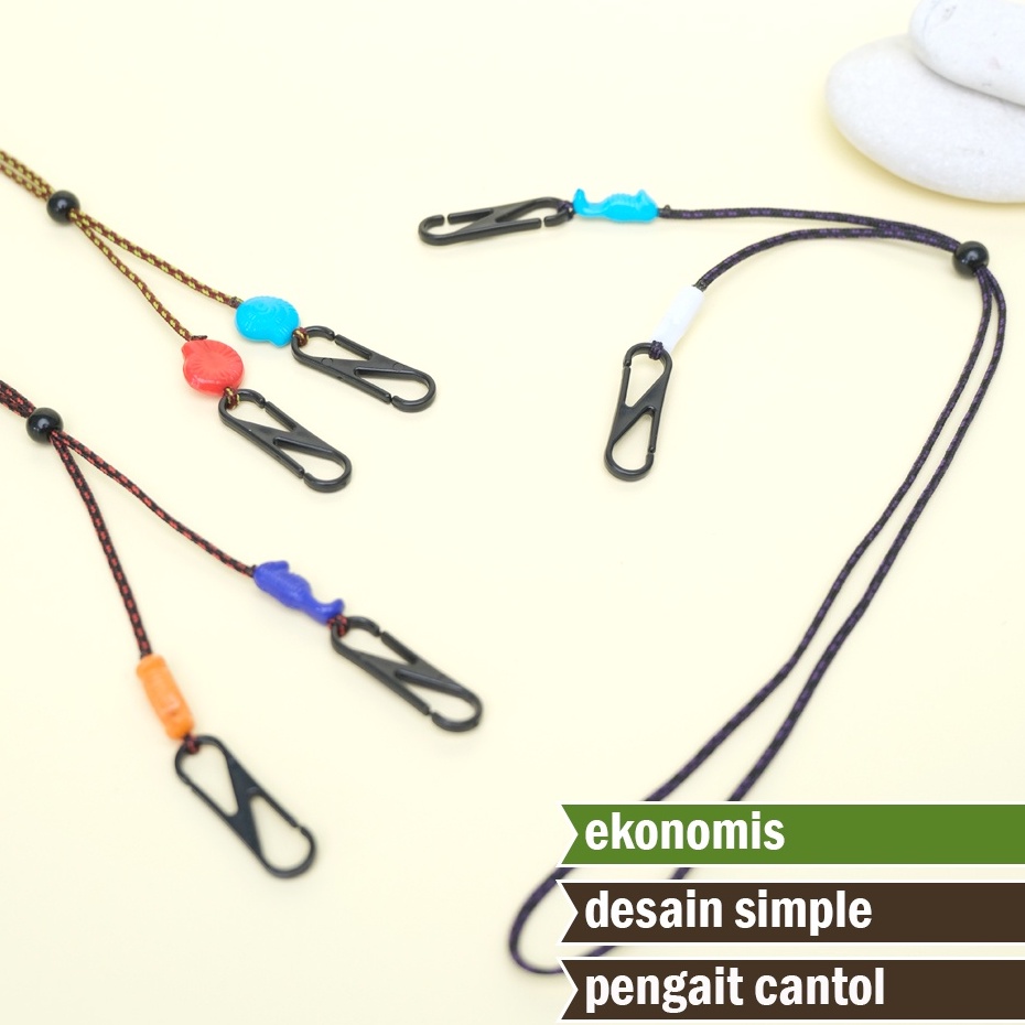 TALI STRAP KONEKTOR MASKER KALUNG PART 3 (1KG MUAT 130PCS)-KM 554