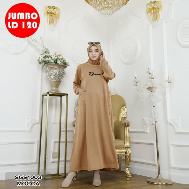 GAMIS WANITA LD 120 -130 -140 - GAMIS VOXY SAKU JUMBO