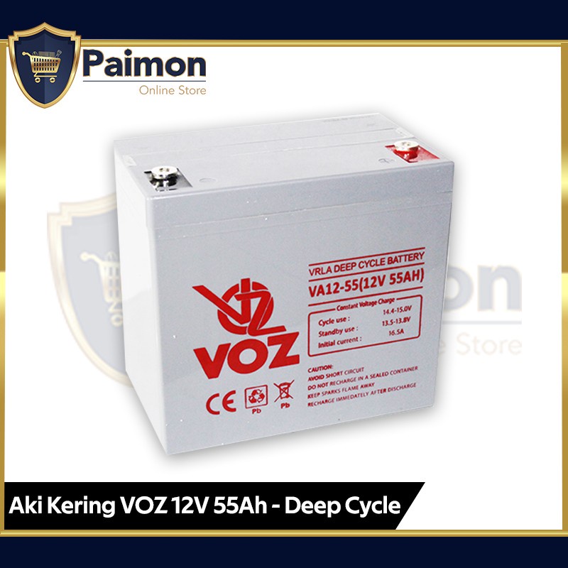 Jual Aki kering 12V 55 Ah Voz 12V 55 Ah | Baterai UPS |Baterai Solar