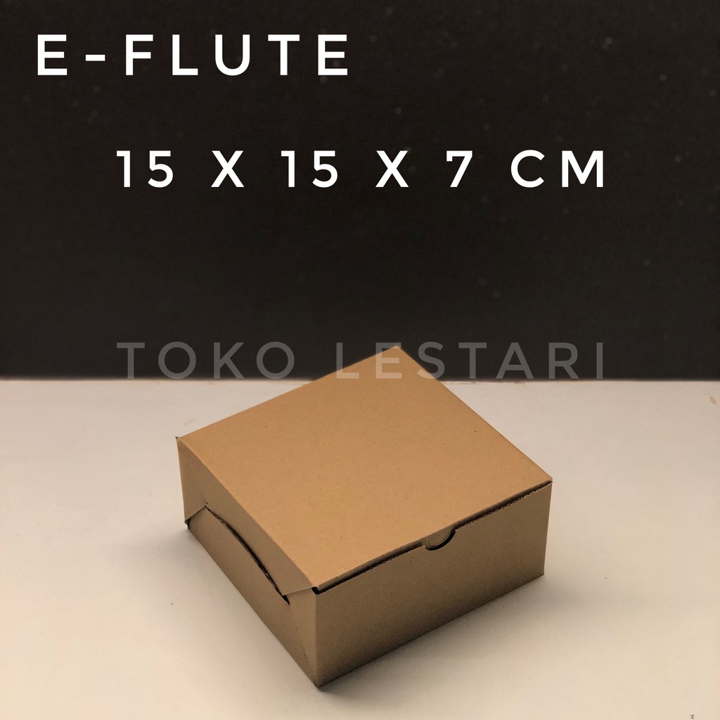 

Box Kardus E-Flute Coklat Untuk Packaging Olshop Sovenir Kotak Kado Hampers Snack Kue 15x15x7 CM