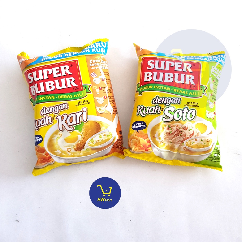 SUPER BUBUR SINGLE 46 GRAM - ALL VARIAN - AYAM, SOTO, KARI