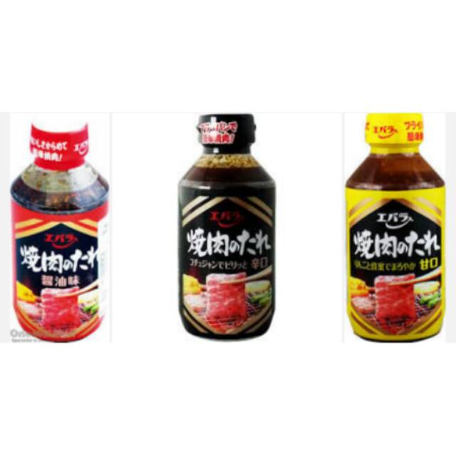 

Japanese Ebara Yakiniku Barbeque Sauce Original/ Sweet /Hot Spicy Bumbu Saus Jepang