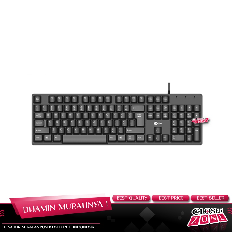 Lenovo Lecoo Keyboard Wired KB101 - Black