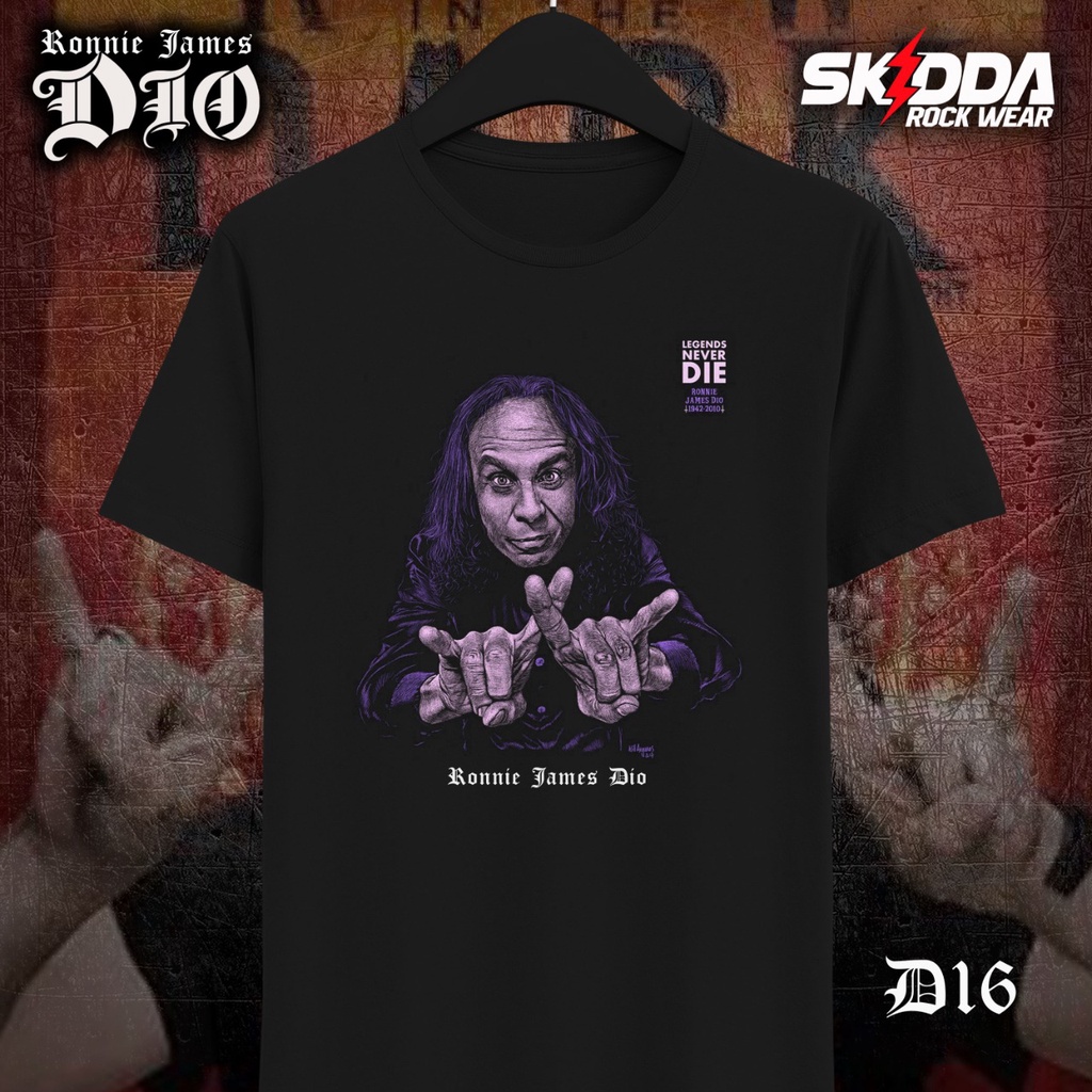 T Shirt Kaos Band Rock DIO – Ronnie James Dio – Premium Black NSA