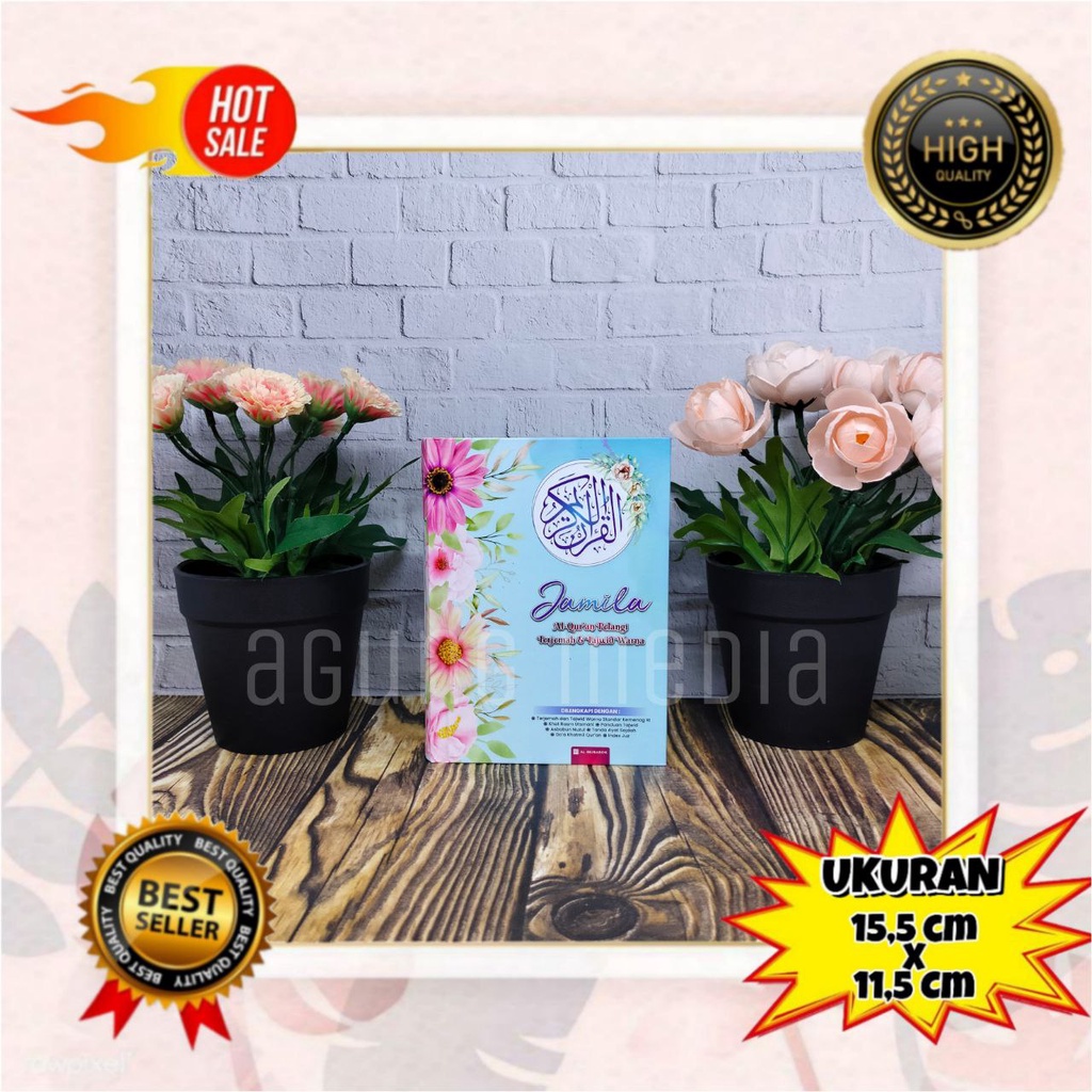 Quran Jamila Hard Cover A6, Quran Terjemahan, Quran Hafalan Mudah, Quran Tajwid Warna Warni Lengkap,