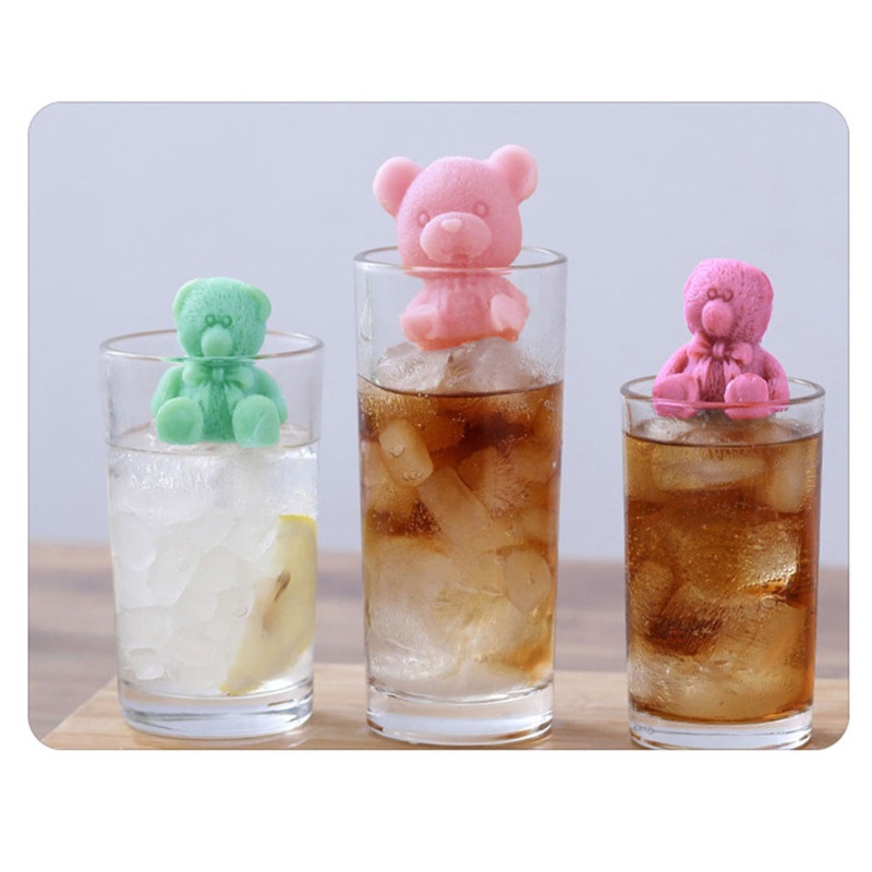 SIY  Bear Ice Cube Epoxy Resin Mold Aromatherapy Plaster Casting Silicone Mould DIY Crafts Jewelry Ornaments Making Tool