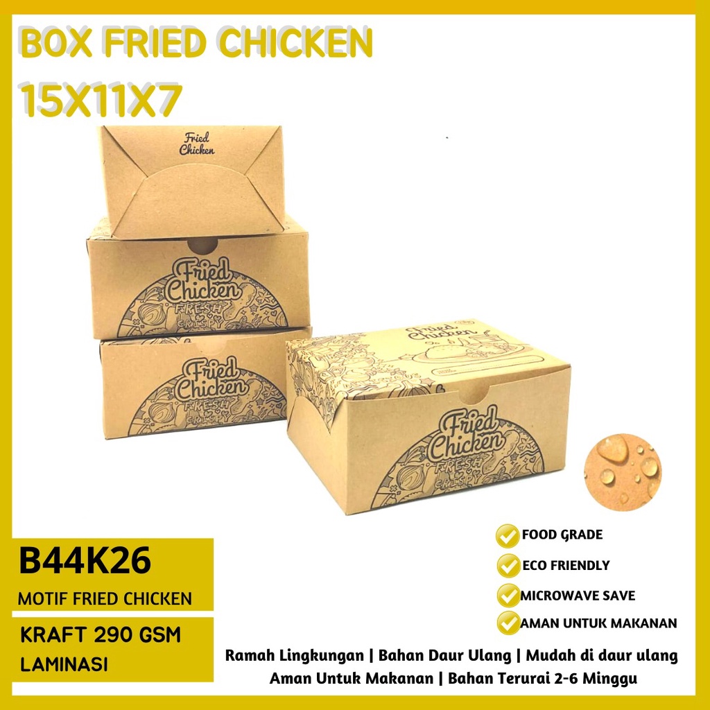 Dus Fried Chicken Dus Ayam Goreng (B44K26-15X11X7-Laminasi)