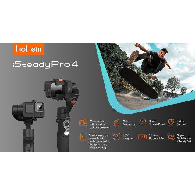 READY STOK hohem iSteady Pro 4 Stabilizer Gimbal Kamera Sport 3Axis Anti C Action Handheld Gimbal