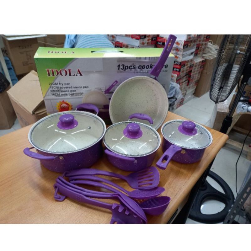 Panci set 13 pc warna / Cookware set Idola TERMURAH!!!!