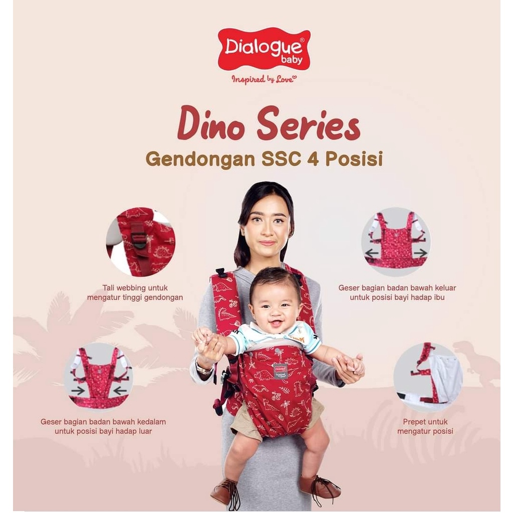 Dialogue Baby Gendongan SSC 4 Posisi Dino Series DGG4249