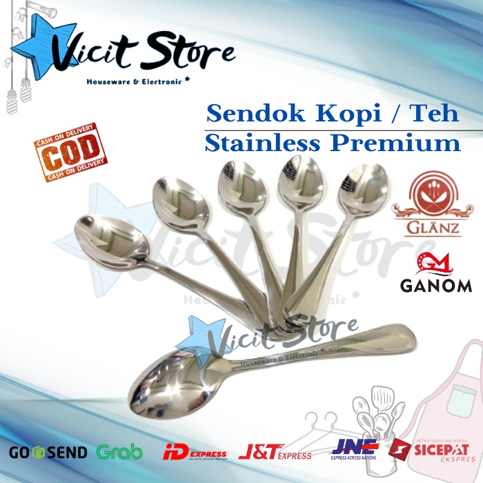 Sendok Teh / Kopi Premium Pendek (6pcs)