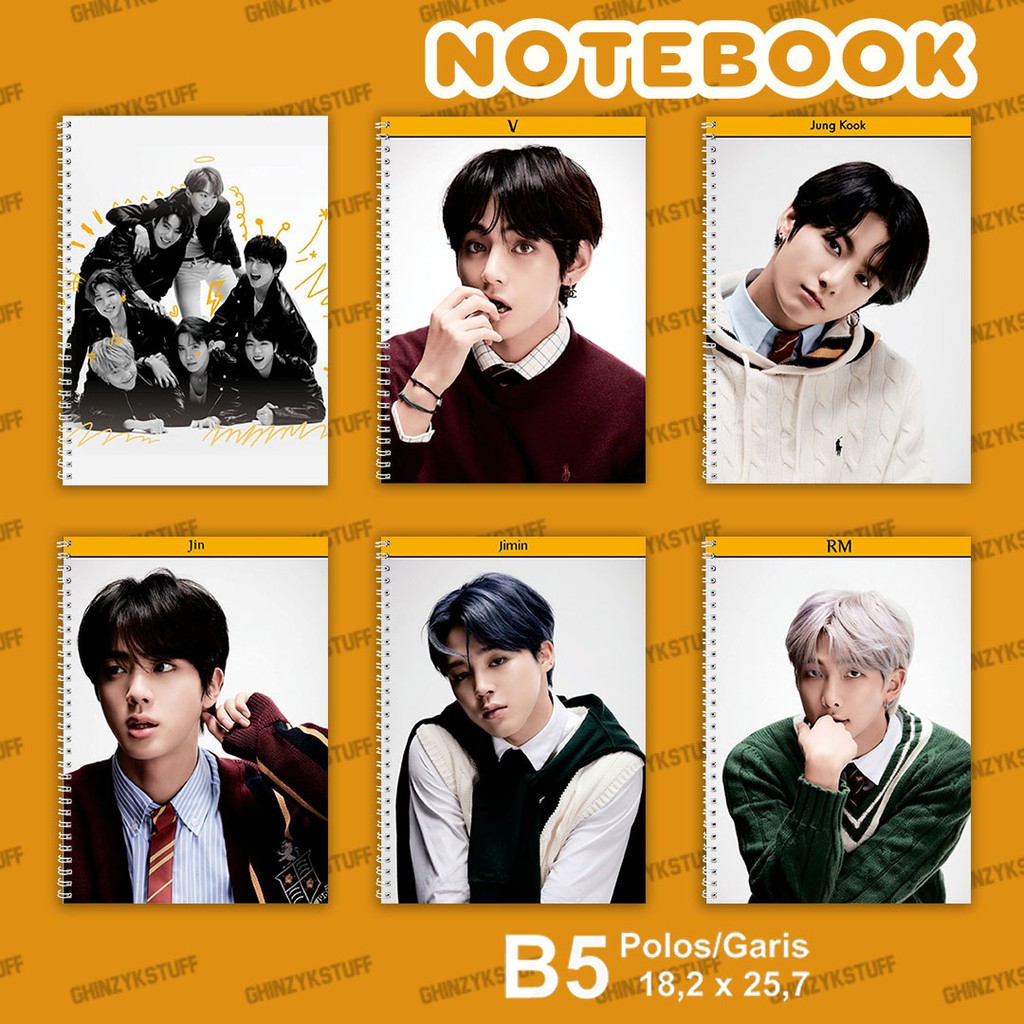 

Notebook B5 18,2x26 cm KPOP BTS Map of The Soul Jimin JungkookMOTS7-4