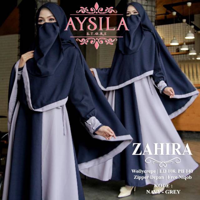 Gamis Set Zahira Syar'i / Baju muslimah / Hijab akhwat