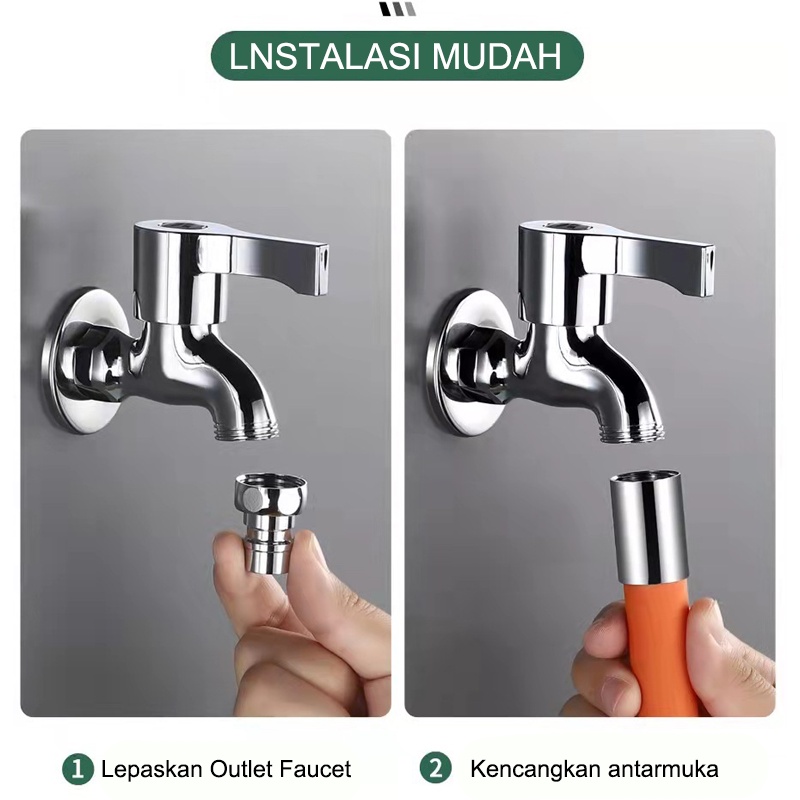 Sambungan Kepala Keran Air ️Tabung ekstensi  Wastafel Flexible Bisa Berputar 360 Derajat ️Untuk Dapur/ Kamar Mandi