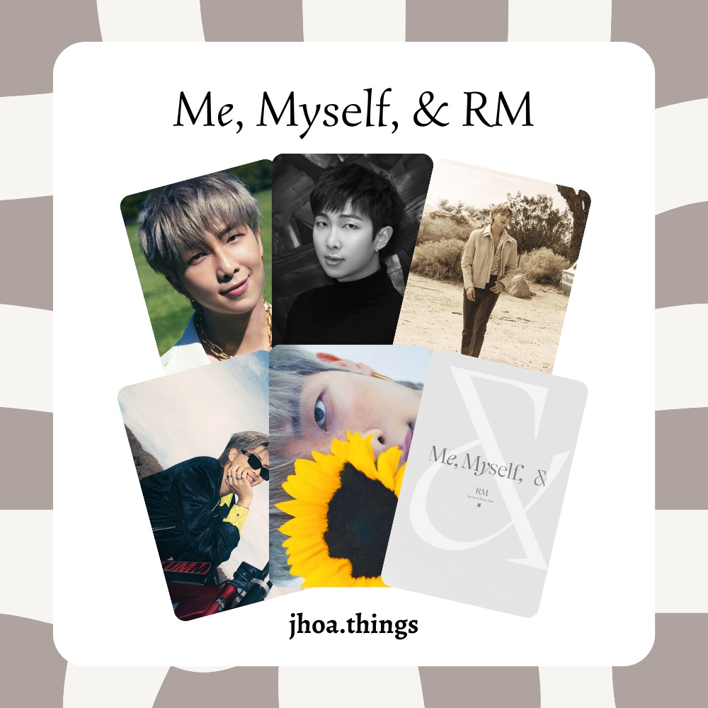 [UNOFFICIAL] PHOTOCARD ME MYSELF & RM NAMJOON PHOTO FOLIO (minim 3)