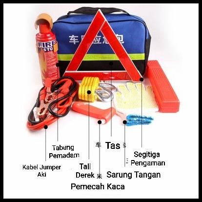 Kit Peralatan Keselamatan Mobil Truk Mogok Darurat Segitiga Tali Derek