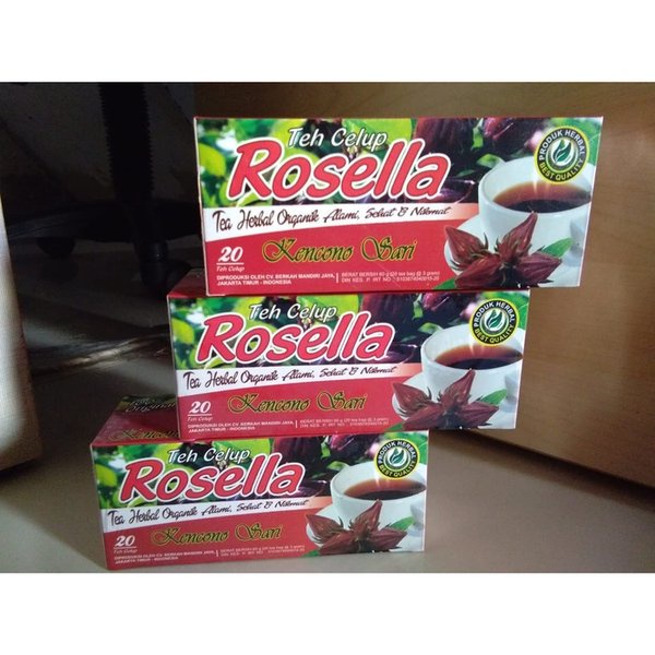 Teh celup bunga Rosella Rosela Herbal Kencono Sari Asli Original HERBAL BERKUALITAS