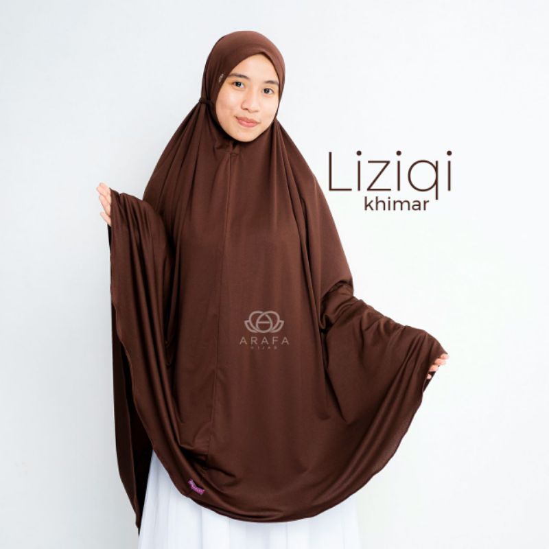 Bergo / Jilbab Tali / Kerudung Tali / Khimar Liziqi by Arafah Hijab warna Choco
