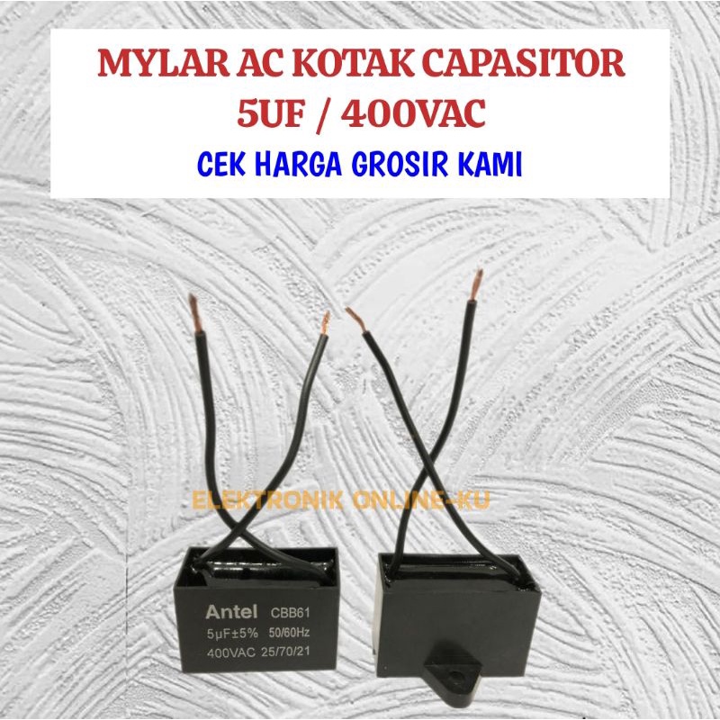 CAPASITOR AC 5UF KAPASITOR KOTAK 5UF 400VAC 450VAC