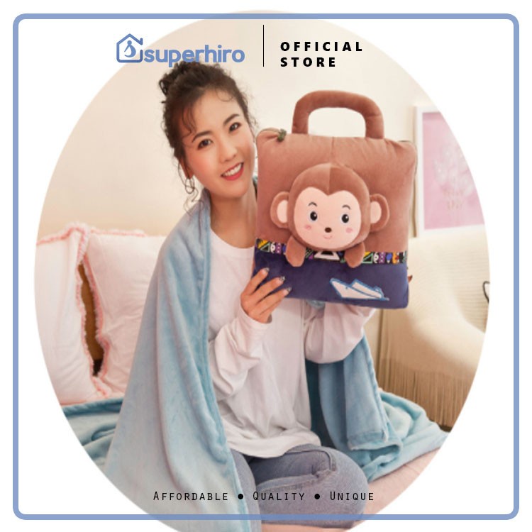 Balmut Karakter Bantal Selimut Boneka Selimut 3D Premium Model Tas