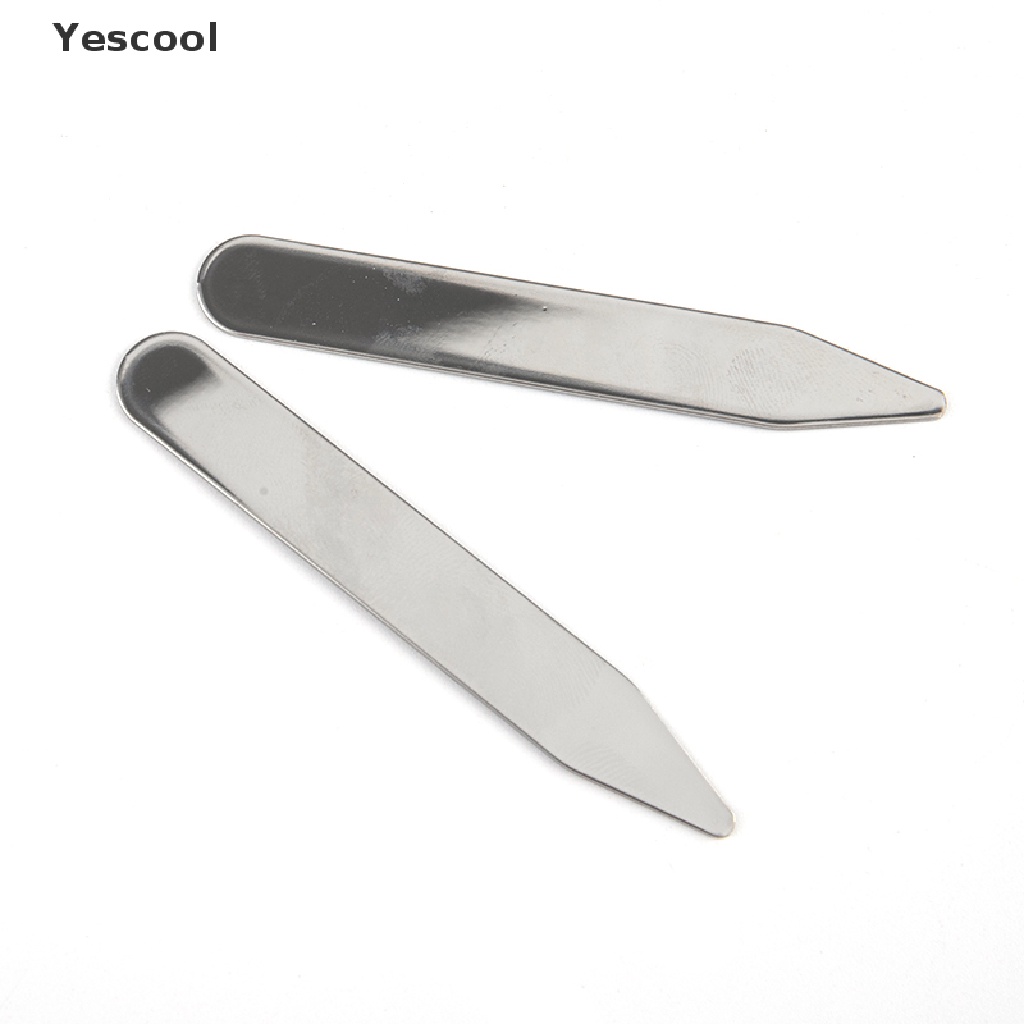 Yes 2Pcs Tulang Leher Bahan Stainless Steel Untuk Dresskemeja Bisnis